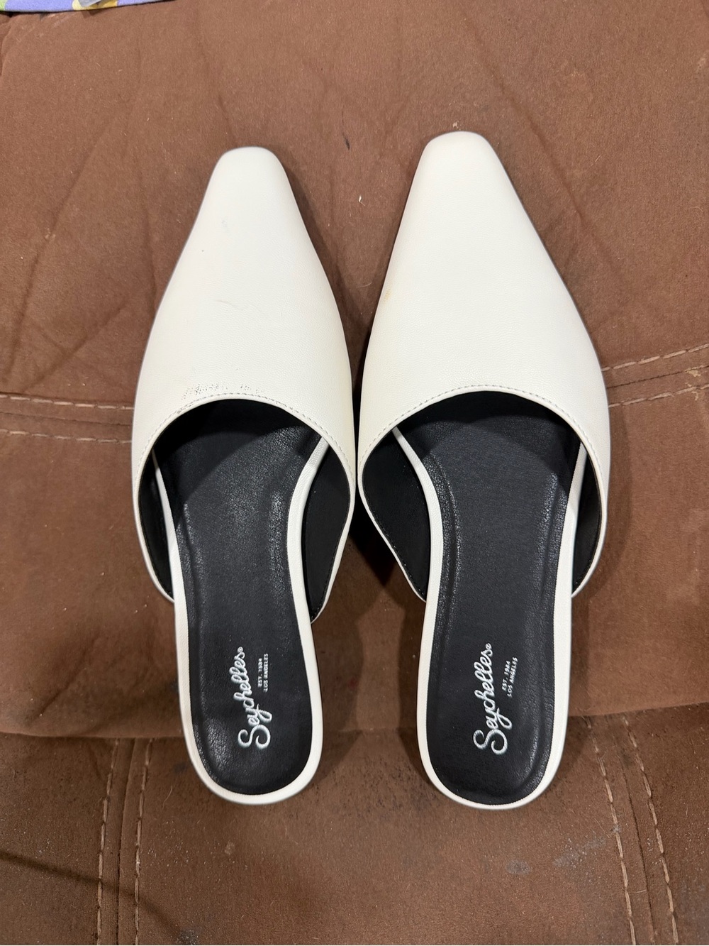 Seychelles Pointed Toe Scuff Heel Mules size 8.5